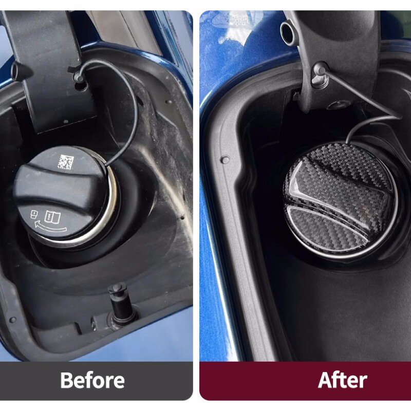 Decorazione del tappo del serbatoio del carburante per auto in fibra di carbonio per Audi A1 A3 A4 8P 8L 8V A5 B6 B7 A6 A7 C5 C6 Q3 Q5 Q7 4F S3 S4 S6 accessori