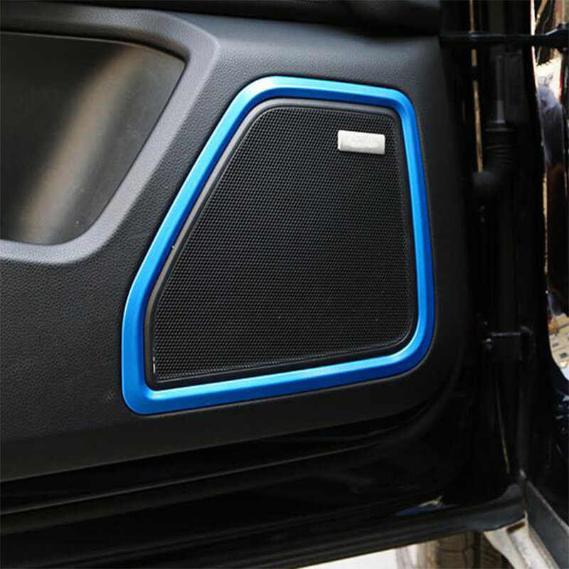 クローム車のドアパネルスピーカー装飾サークル保護グリルリングカバートリム 3D ステッカーポルシェ Macan