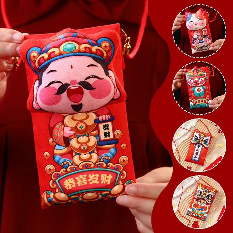 Cute Carton Chinese New Year Red Envelopes Dragon Year Red Envelope Spring Festival Red Packet Hongbao For Kids Gifts