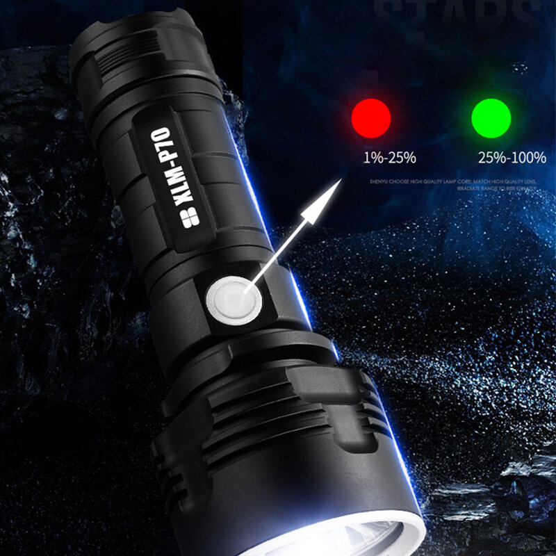 Torcia a LED Super potente XLM-L2/P70 torcia USB ricaricabile lampada impermeabile lanterna Ultra luminosa torcia a LED da campeggio