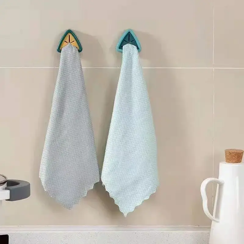 Toallero adhesivo para almacenamiento de toallas, colgador, Clip de tela de lavado, ventosa, ventana de pared, baño, accesorios de cocina