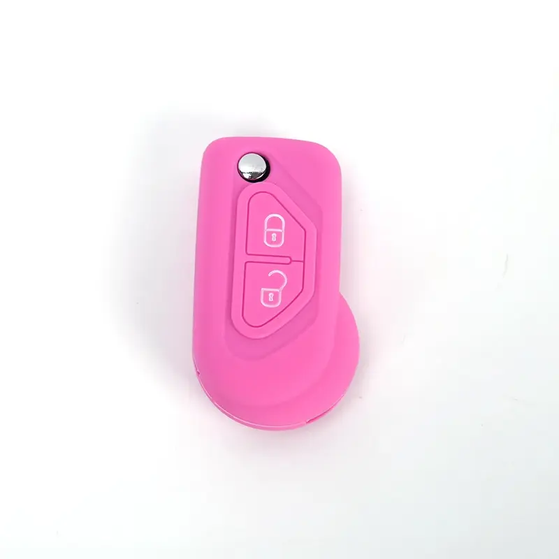 Silicone chave do carro fob caso capa proteger capa conjunto remoto chave escudo para citroen ds3 dobrável flip 2 teclas botão da pele acessórios
