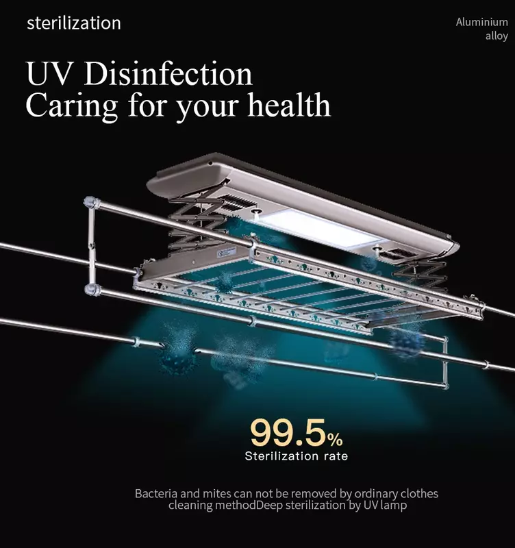 2023 Electric Dryer Smart Wireless Laundry Products Machine Rack Lifting Hanger Clothes Drying Rack On Ceiling