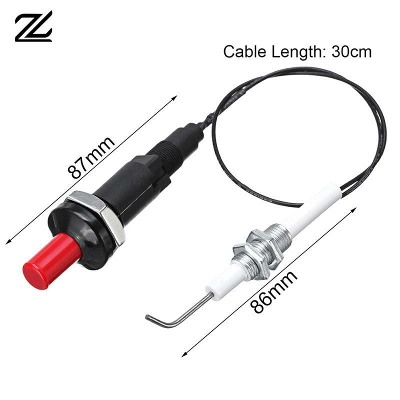 Piezo Spark Ignition Set With Cable 30 cm Long Push Button Kitchen Lighters Home Appliance Accessories