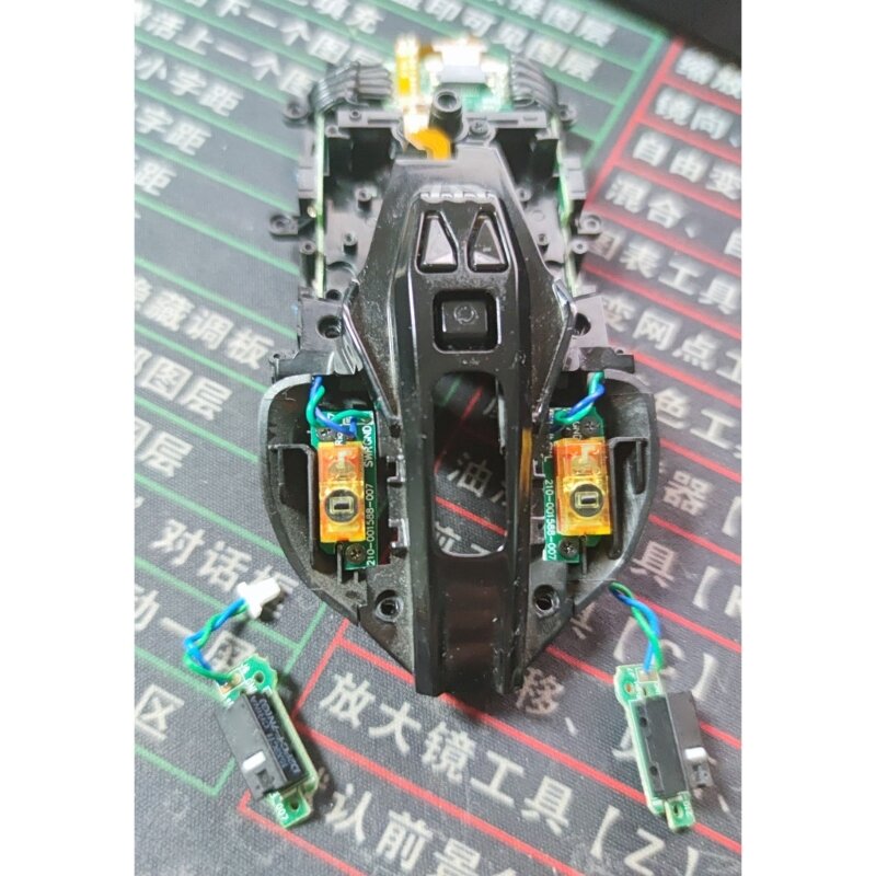 Placas de botón de microinterruptor de ratón, piezas de reparación de D2F-F-3-7 para Logitech G900 G903 Hero, Cable de placa de botón, 2 uds.