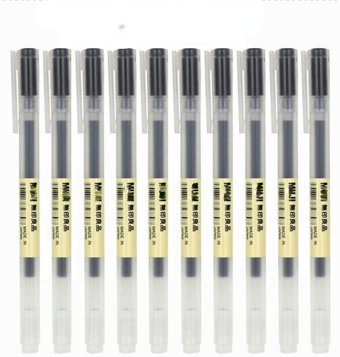 10/5pcs Set MUJIs Gel Pen 0.38/0.5mm Ink BallPoint Pen Japan Style Black/Blue/Red  School Office Exam Signature Stationery