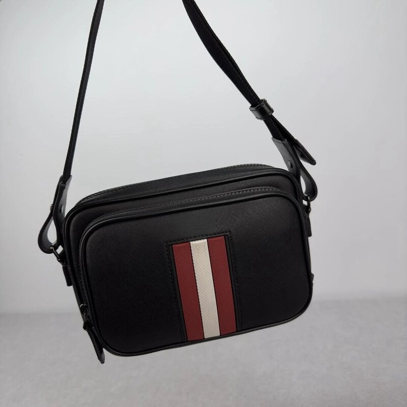 Luxury B Style Shoulder Bag Men's Casual Business Commuter Shoulder Bag Crossbody Bag Genuine Leather High Quality Chest Bag