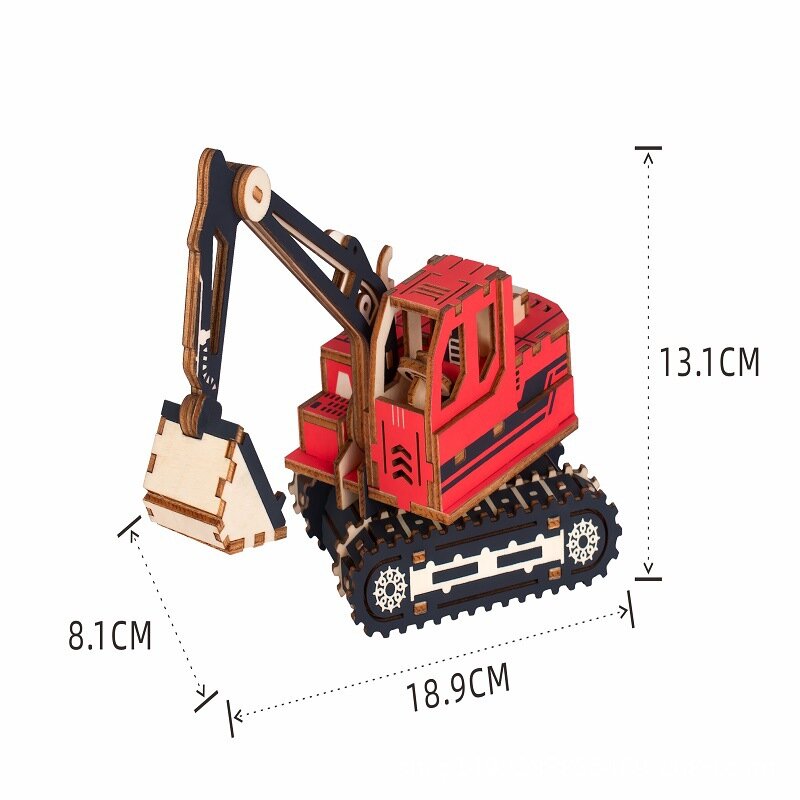 Engineering Vehicle Wooden Model Simple Children Handmade Educational Toys 3dpuzzle 3D Puzzle Model