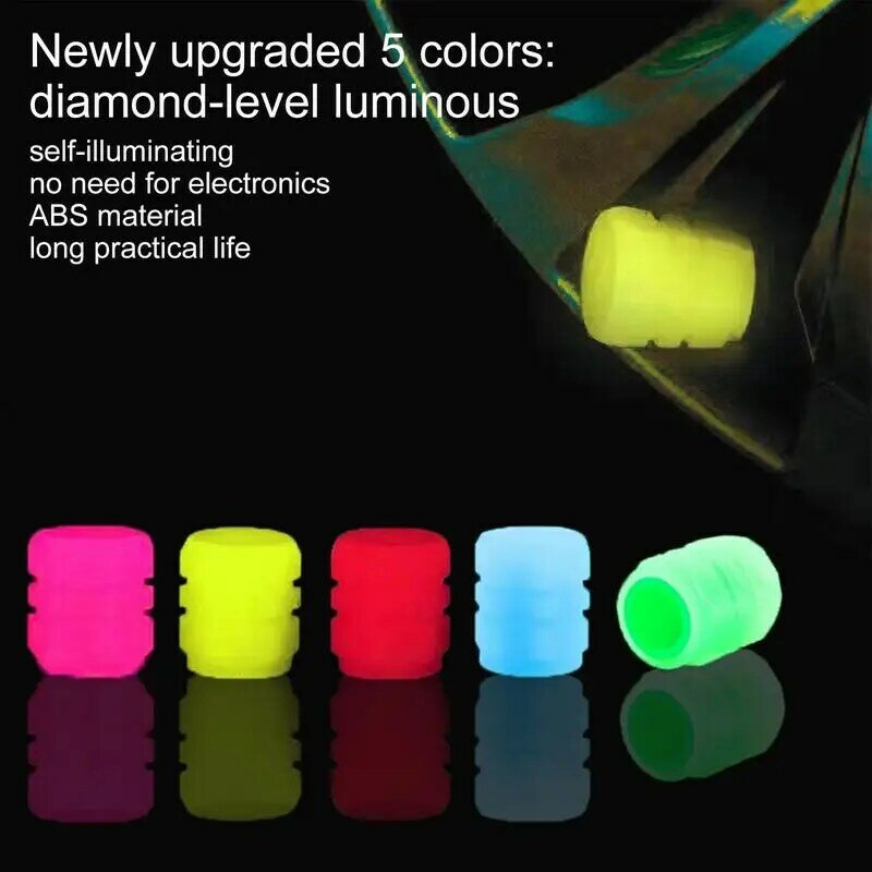 Mini Luminous Tire Caps Car Motorcycle Colorful Glowing Cover-Tire Wheel Hub Styling Decoration Auto Accessories
