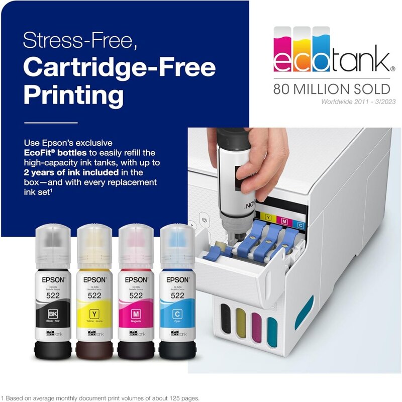 EcoTank-impresora todo en uno inalámbrica ET-2800, máquina de impresión todo en uno, sin cartucho, con escaneo y copia, para el hogar