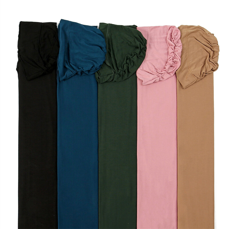 女性用シフォンスカーフ,インナーキャップ付き,ターバン,ヒジャーブ,イスラム教徒のファッション