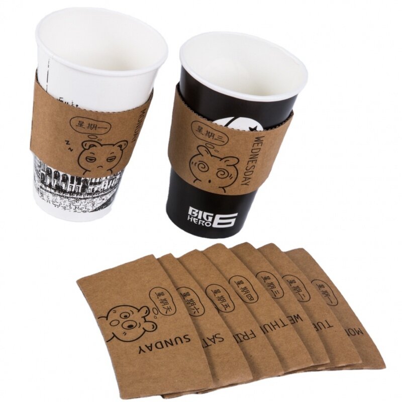 أكواب قهوة ورقية مع ورق للاستعمال مرة واحدة ، تصميم شعار مخصص ، تموج ، مفردة ، مزدوجة ، 6 ، 8 ، 10 ، 12 ، 16 أونصة ، منتج مخصص
