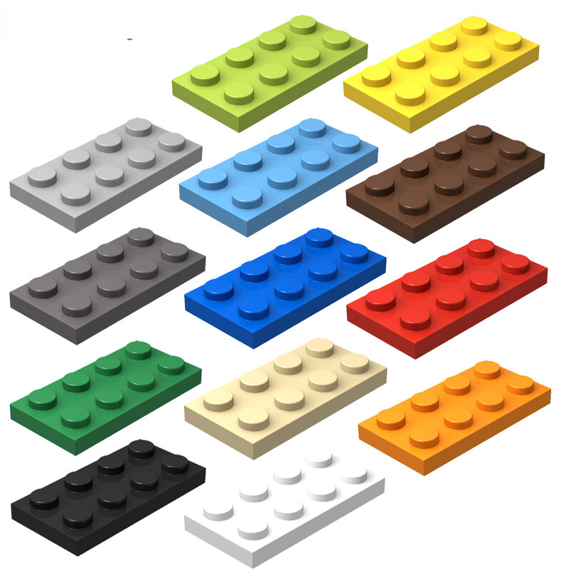 Moc 3020アセンブル粒子アクセサリーコンポーネント2 × 4通常のボード20個レンガカラフルなビルディングブロック知育玩具市