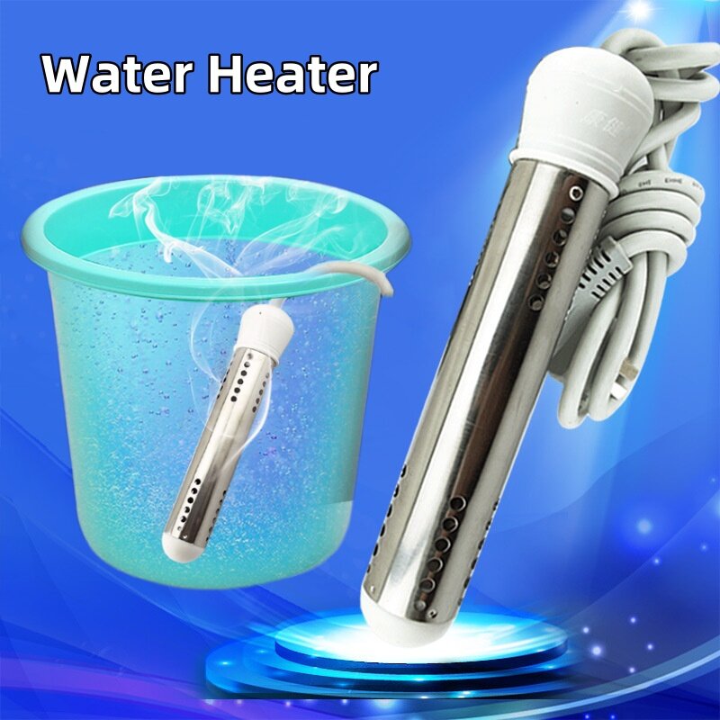 2000W Electric Heating Rod Portable Water Heaters Water Storage Type Hot Water Stick Household Stainless Steel Heating Tube