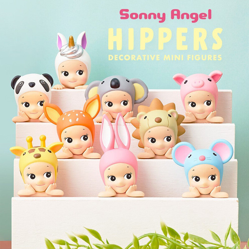 Sonny Angel In Stock Lying Down Hippers Action Figures Cute Mysterious Surprise Toy Anime Model Doll Children Christmas Gifts