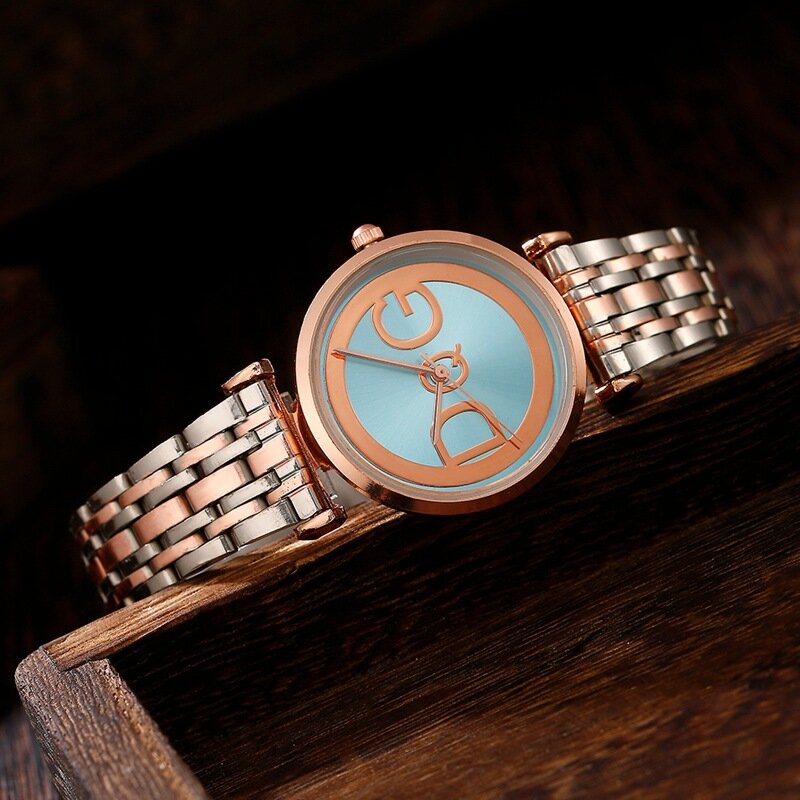 Dqg moda topo relógios para mulher feminino relógio de aço inoxidável luxo presente vermelho dial 2023 novo perfeito esportes quartzo relógio das mulheres