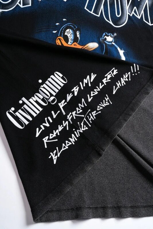 Y2k New Street Strange Hip Hop Loose T-shirt Men Anime Letter Print Harajuku Punk Style Fashion Oversized Shirt