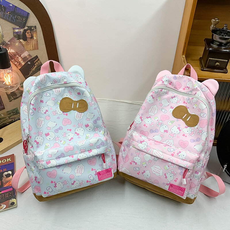 Sanurgente Ins Style Hellokitty Student School Bag, Cute Hello Kitty Backpack, Grande Capacité, Nouveau