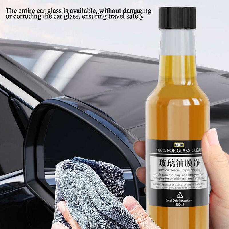 1/2PC pellicola per olio di vetro per auto detergente per la rimozione delle macchie lucidatura pellicola per olio di vetro rimozione del parabrezza dell'auto specchietto retrovisore detergente per la polvere dell'auto