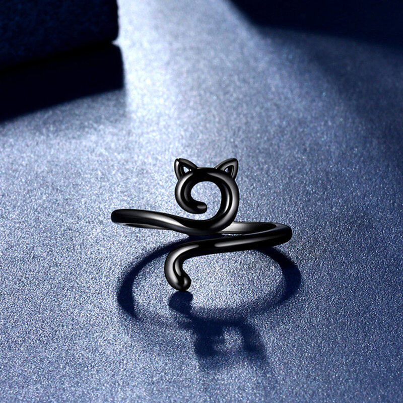 Кольцо для вязания крючком с кошачьими ушками, регулируемый размер