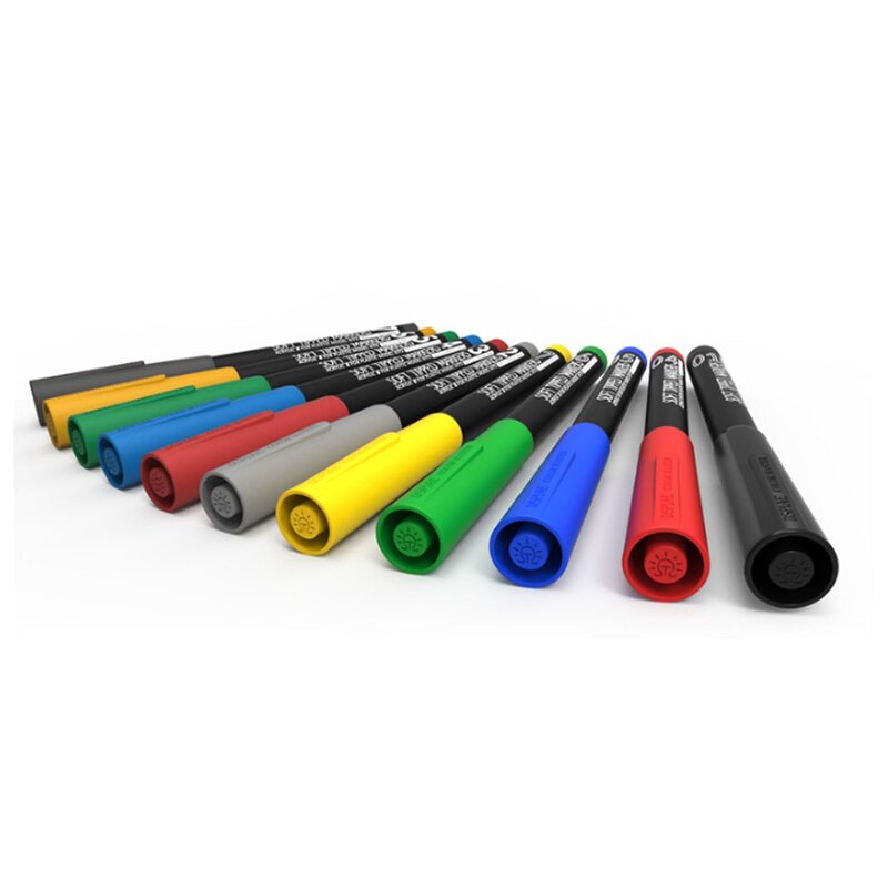 Набор мягких фломастеров DSPIAE, набор инструментов для рисования, красные, синие, зеленые, желтые, черные, желтые, серые, золотые, 11 шт./комплект