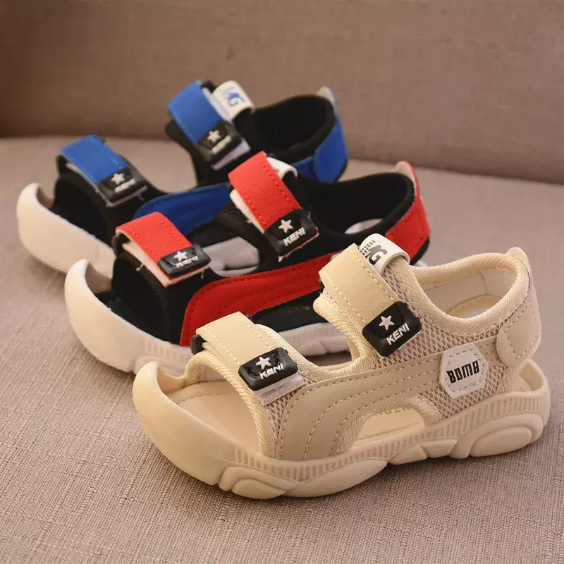 Zapatos de suela blanda para niño y bebé, sandalias antipatadas Baotou, de verano, 2024