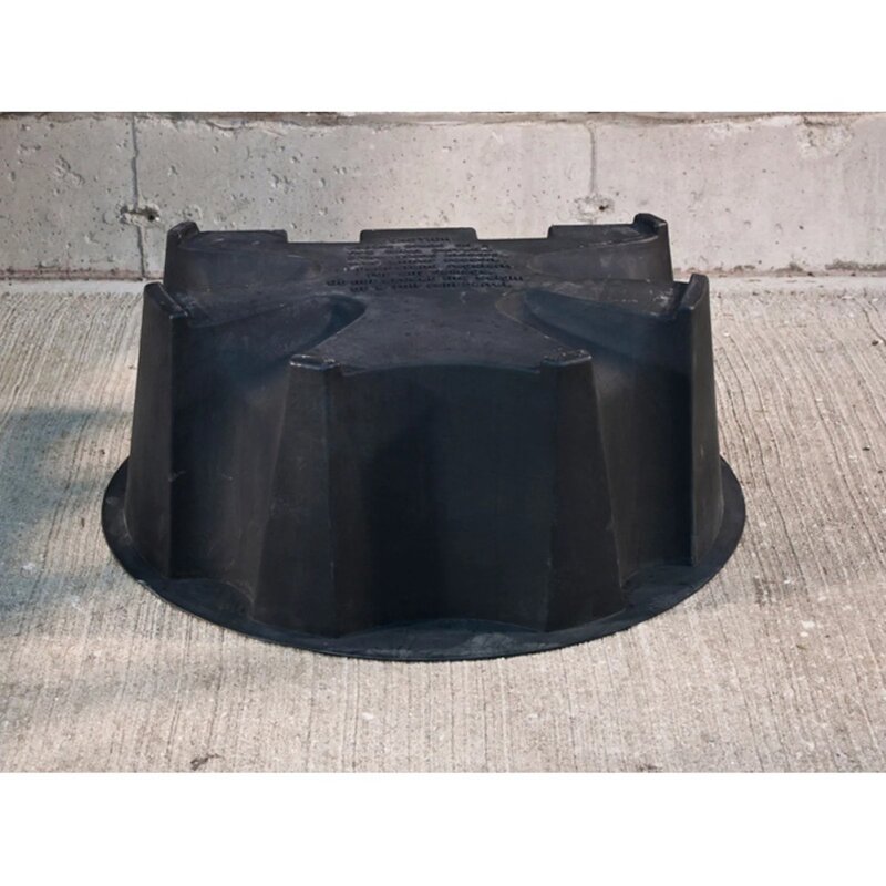 Flat Back Rain Barrel Stand, Black Color