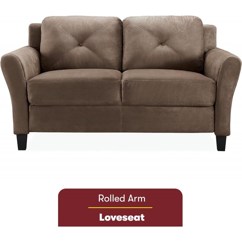 Rozwiązania Lifestyle Loveseat Sofa, 57.9 "W x 31.5" D x 32.7 "H, brązowy