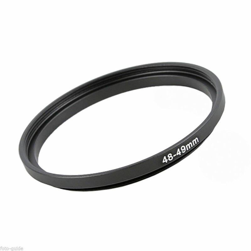 Aluminium Zwart Opstapje Filterring 48Mm-49Mm 48-49Mm 48 Tot 49 Filter Adapter Lens Adapter Voor Canon Nikon Sony Dslr Cameralens