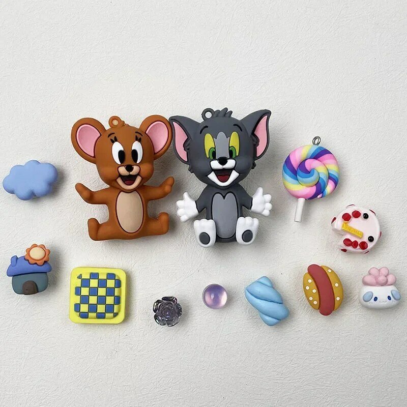 Dijes de zapatos de Tom y Jerry de Anime para Crocs, accesorios de dibujos animados de Disney DIY, Jibitz, venta al por mayor