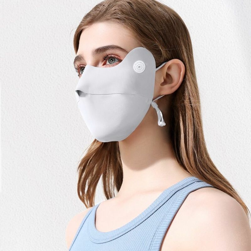 Maschera sportiva Unisex con protezione solare anti-uv in seta di ghiaccio per il viso