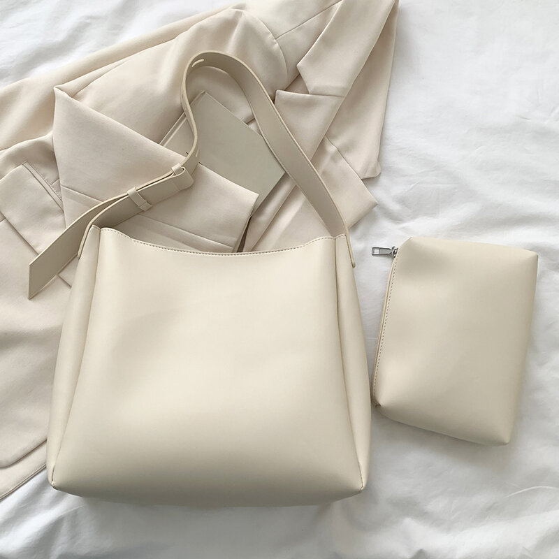Bolsa de couro composta para mulheres, bolsa de grande capacidade, sacola versátil, sacola vintage, bolsa de deslocamento