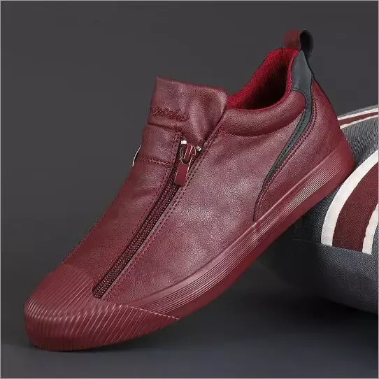 2023 New Autumn Men's Trendy Sneakers Leather Soft Sole Men Shoes Size 38-44