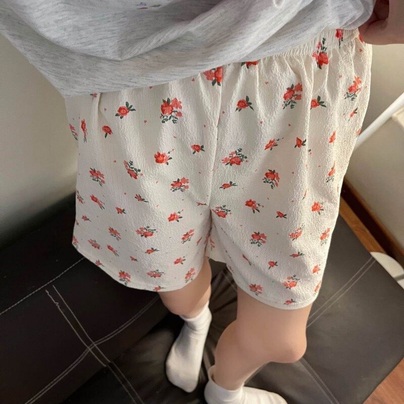 Sleep Bottoms Home Soft Print Design Tender Summer Loose Sweet Casual Lounge Wear Korean Style Girlish Chic Students Dormitory