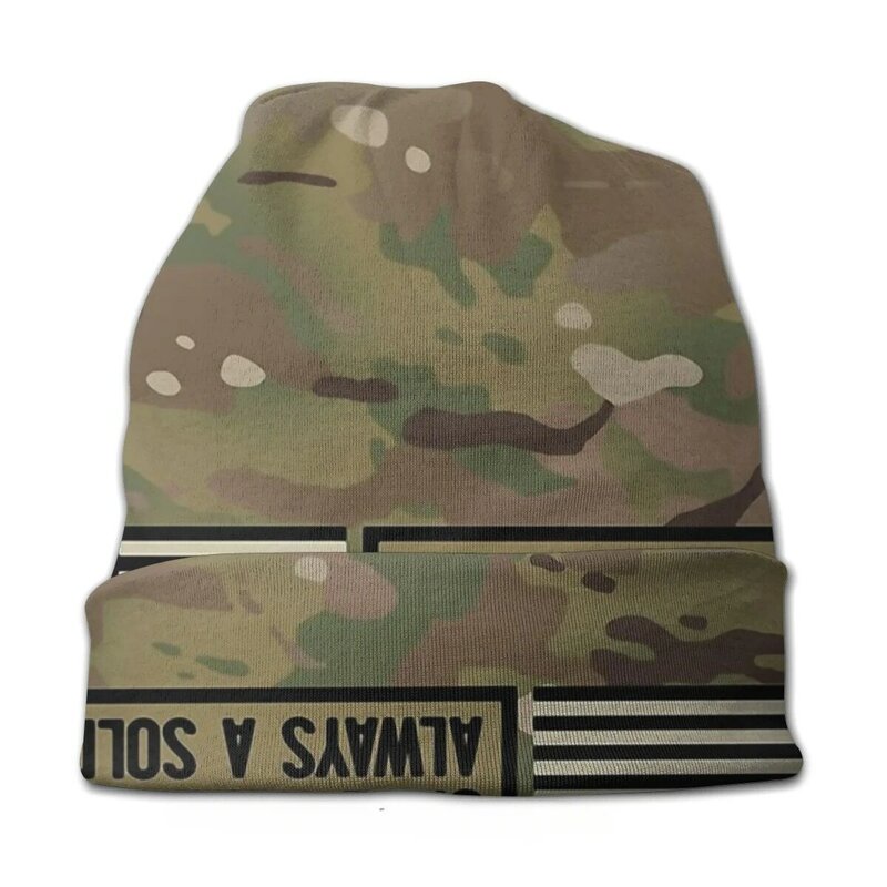 Immer ein Soldat Motorhaube Homme Winter warme Strick mütze Camo Tarnung Armee Schädel Mützen Mützen für Männer Frauen Baumwolle Hüte