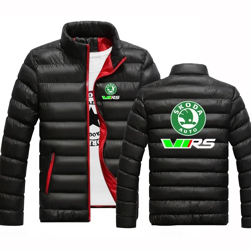 Skoda Rs Vrs Motorsport Graphicorrally Wrc Racing Men's Winter Printing Comfortable Keep Warm Four Color Cotton-padded Clothes