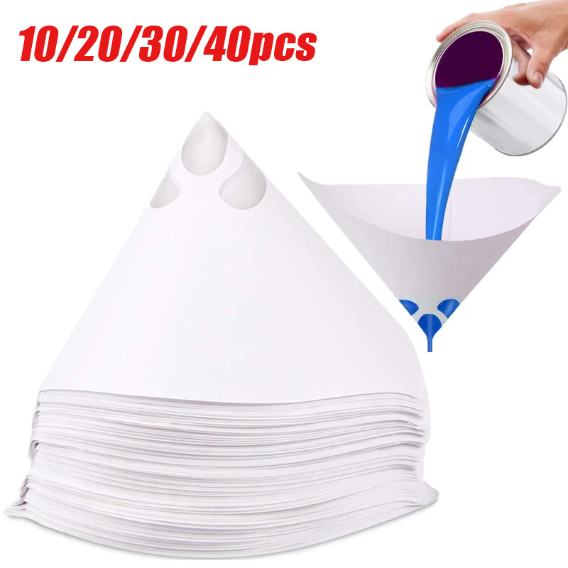 Universal Paint Filter Paper 100 Mesh Disposable Purifying Straining Cup Conical Nylon Micron Paper Funnel Tools Car Accessories