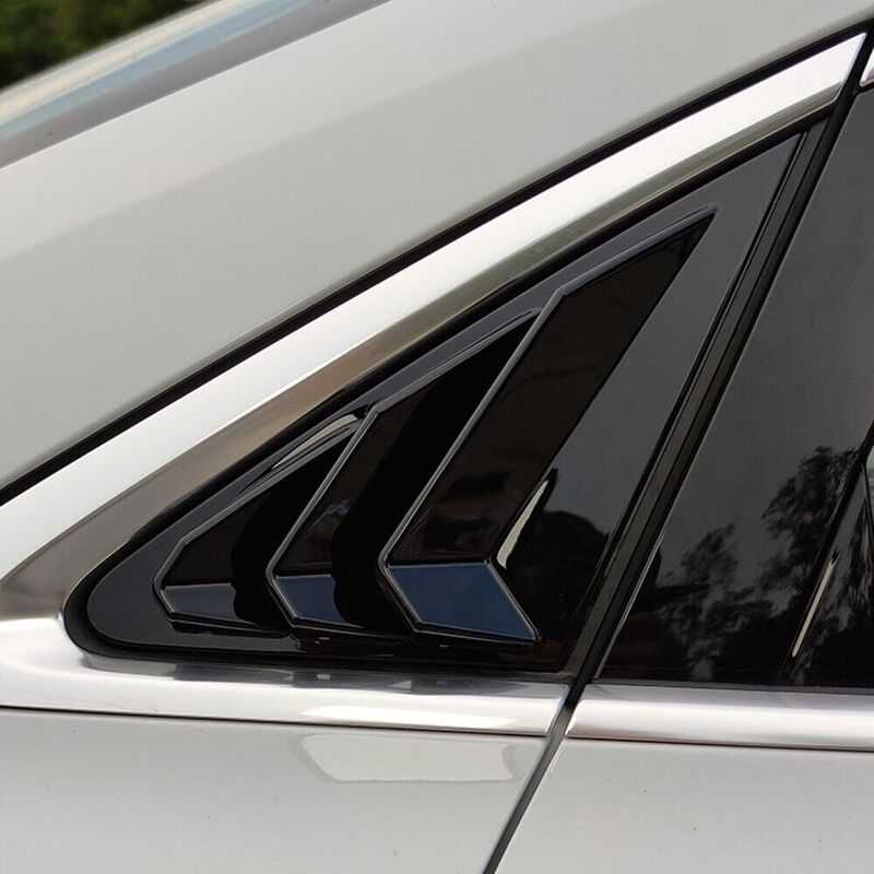 Do Audi A3 Sedan 2014-2020 żaluzja okienna tylna boczna osłona migawki naklejki wykończeniowe odpowietrznik ABS akcesoria samochodowe z włókna węglowego