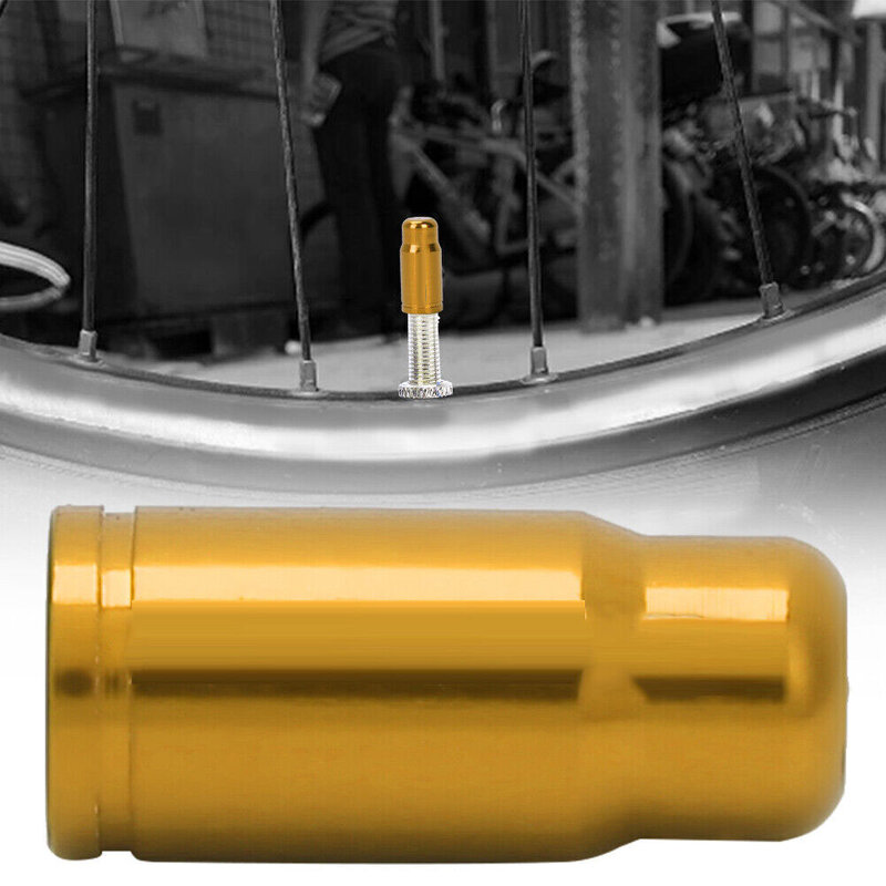 50 шт. высококачественные анодированные покрышки из алюминиевого сплава для автомобильного Пневматического клапана, противопылевая крышка, золотые аксессуары для велоспорта на открытом воздухе, прочные