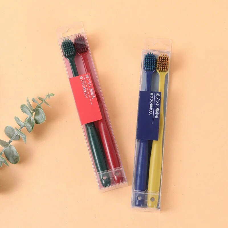 Beleza da sorte-escova de dentes japonesa de cabeça larga para casal, série 2, cabeça mole, placa pequena