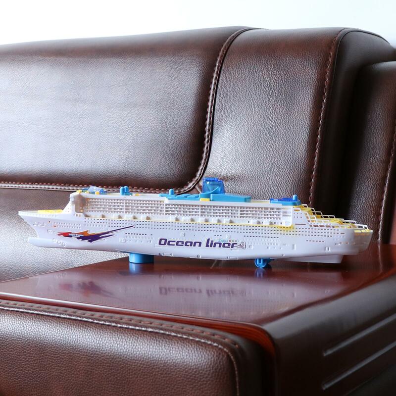 Electric Ocean Liner Toy Flashing LED lights Sounds Cruise Ship Boat Models