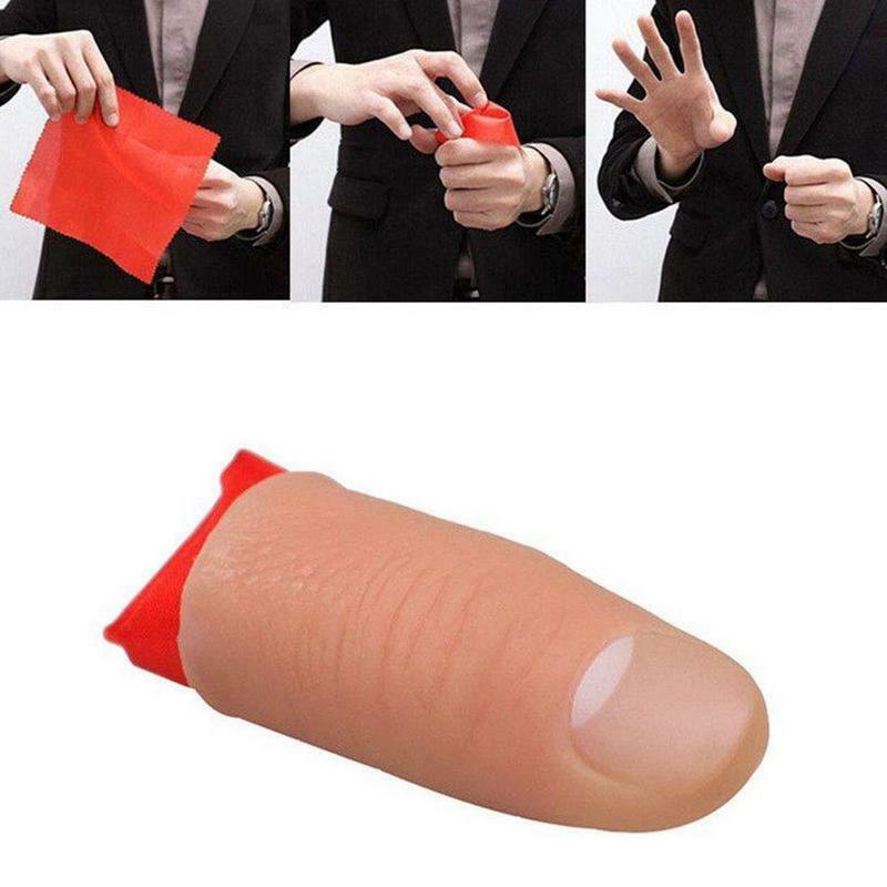 Magic Fake Fingers Prosthetic Thumb Trick Finger Tip For Making Objects Appear Or Disappear Silk Close Up Stage Show Prop