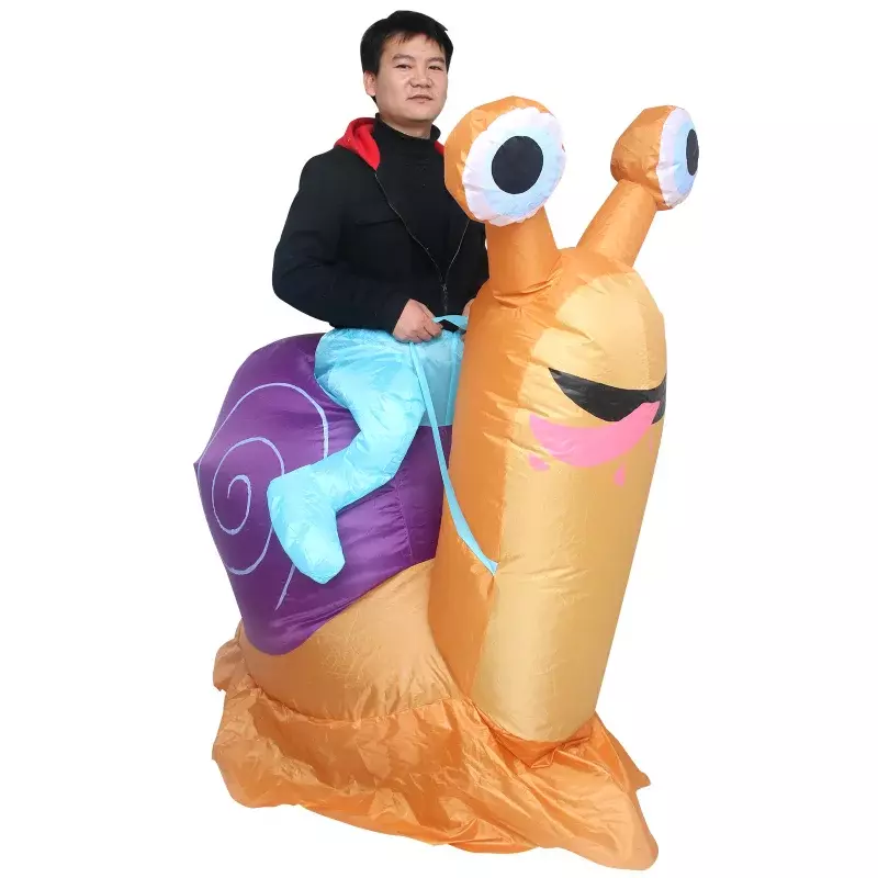 Jazda na ślimak nadmuchiwany kostium zabawny kombinezon impreza z okazji Halloween przebranie odzieżowy dla dorosłych