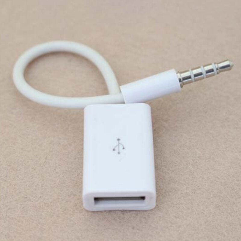 Kabel 3.5mm colokan AUX jantan adaptor konverter USB 2.0 betina