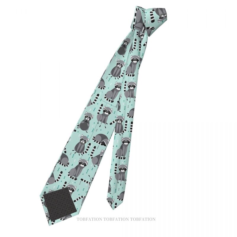 Cravates imprimées bleu clair pour bébé, cravate raton laveur, décontracté, unisexe, décoration de chemise, rayures SAINT, mince, Craings.com