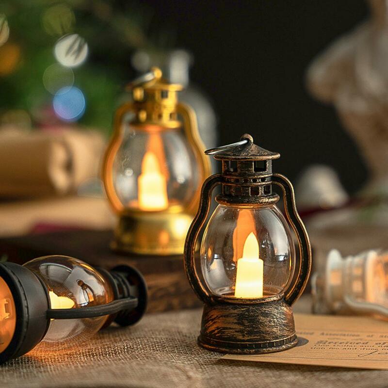Светодиодная свеча в стиле ретро, подвесной крючок без бликов, энергосберегающий декоративный пластиковый Романтический Настольный светодиодный мини-фонарь для дома