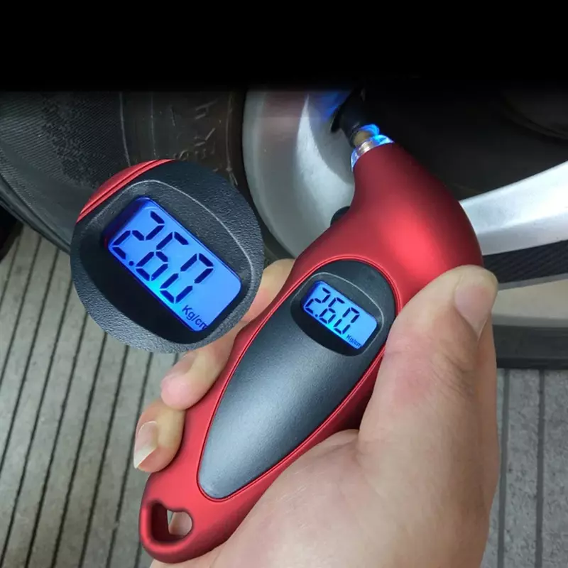 Nowy wskaźnik ciśnienia w oponach podświetlenie precyzyjne cyfrowe monitorowanie ciśnienia w oponach opona samochodowa miernik ciśnienia powietrza wyświetlacz LCD
