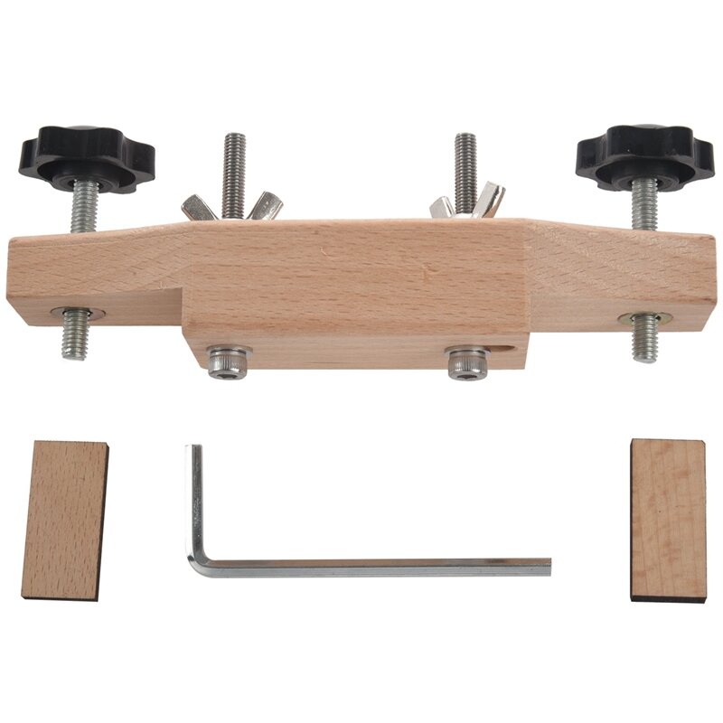 1 Set Solid Maple Stainless Steel Guitar Bridge Install Clamp Luthier Tools Guitar Parts Accessories