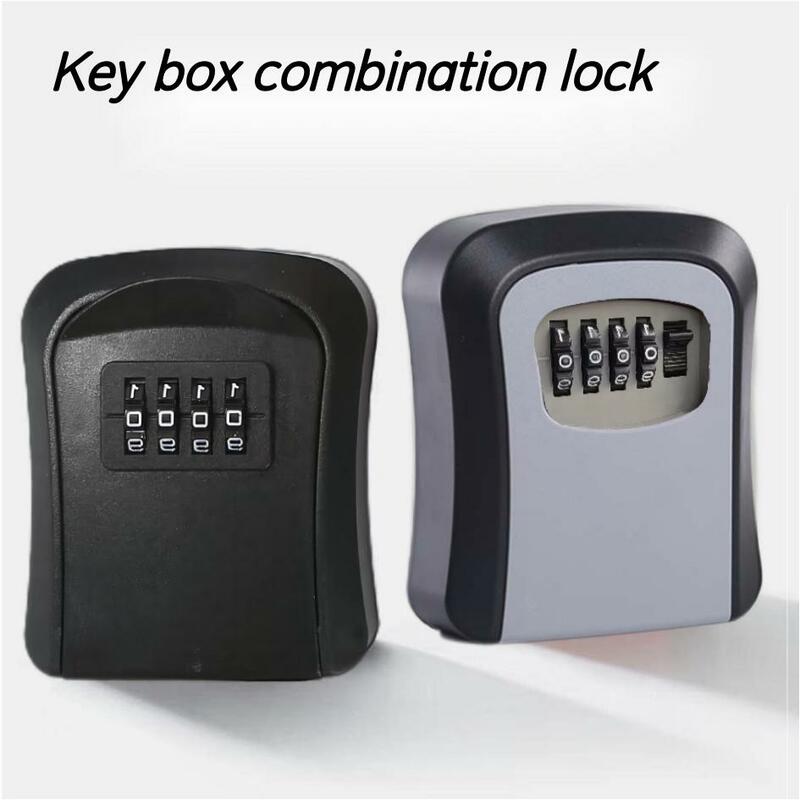 Key Keeper Combination Lock Wall Mounted Waterproof 4 Digits Passwords 5 Keys Storage Box Easy to Fix Home Or Office