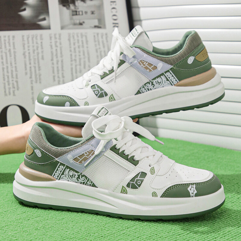 Sepatu pria 39-44 gaya Korea sneaker sastra Mesh bernapas sepatu kasual pengiriman cepat baru terlaris sepatu kain pria
